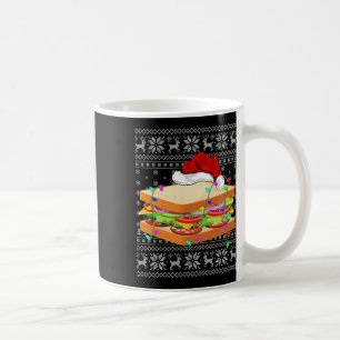 Caneca De Café Sandwich Comida Lover Xmas Iluminação Feia Sandwic