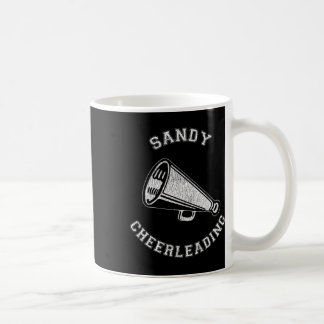 Caneca De Café Sandy Cheer Angustiado Retro Cheerleader dos anos 