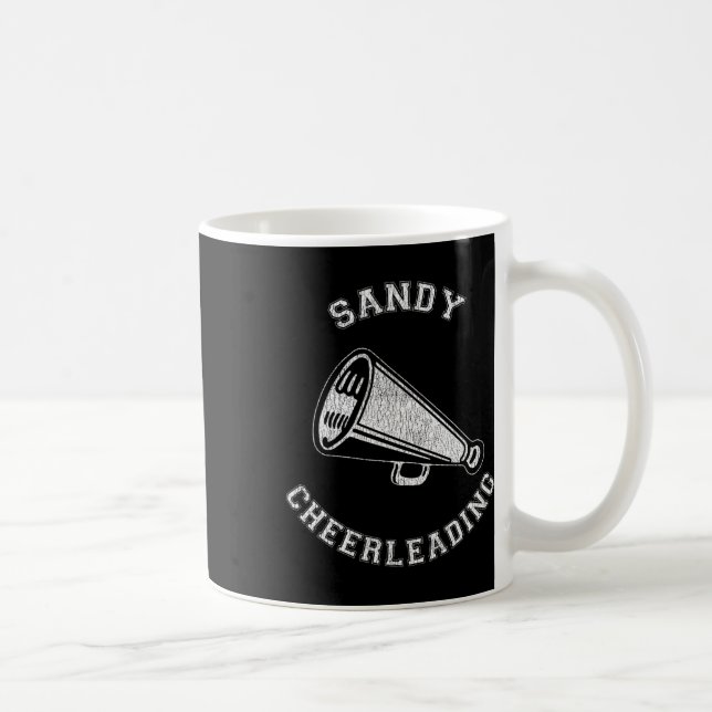 Caneca De Café Sandy Cheer Angustiado Retro Cheerleader dos anos  (Direita)