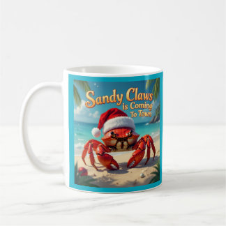 Caneca De Café Sandy claws is coming to town