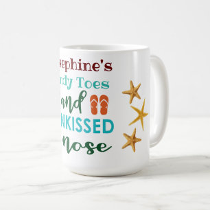 Caneca De Café Sandy Toes Personalizados e Dose Beija Sun