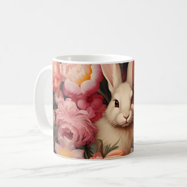 Caneca De Café Sangue de Primavera de coelhinhos de galinha (Frente Esquerda)