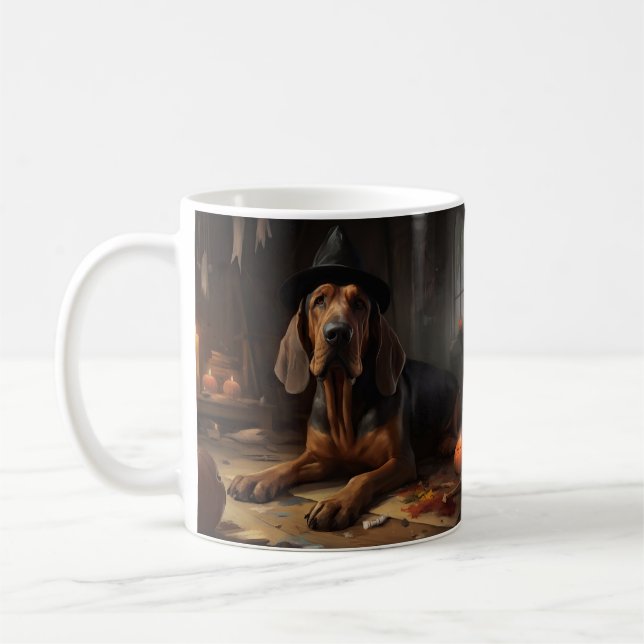 Caneca De Café Sanguhound Pumpkins Halloween Assustado (Esquerda)