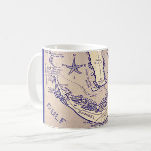 Caneca De Café Sanibel Captival Florida Map Mug