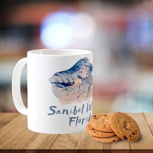 Caneca De Café Sanibel Island Seashells (Criador carregado)