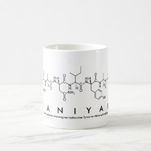 Caneca De Café Saniyah peptide name mug