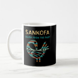Caneca De Café Sankofa Aprende Com O Pássaro Africano Negro Seu