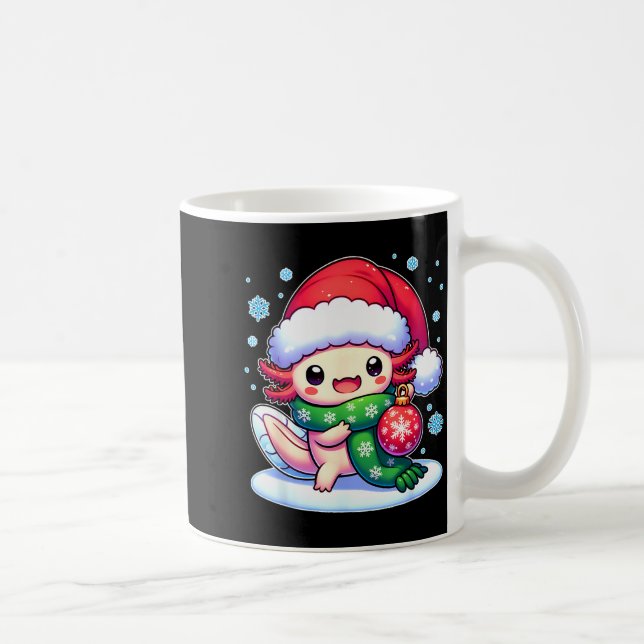 Caneca De Café Santa Axolotl Funny Cute Xmas Funny Christmas  (Direita)