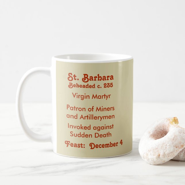 Caneca de café Santa Bárbara (BK 001) 1c (Com Donut)