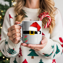Caneca De Café Santa Belt Mug – Ho Ho Ho and Merry Christmas