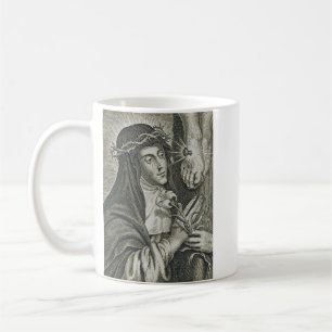 Caneca De Café Santa Catarina de Siena Crucificação Arte Noir Fé