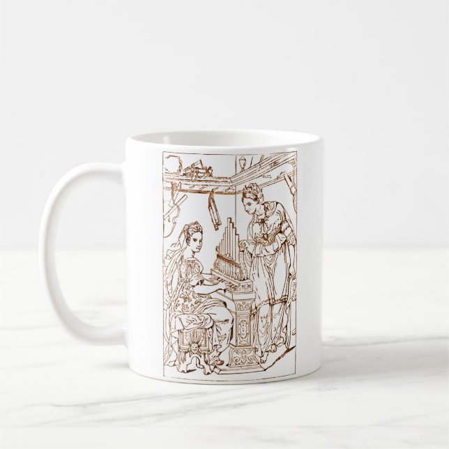 Caneca De Café Santa Cecília com Santa Catarina de Alexandria (Esquerda)