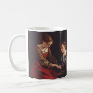 Caneca De Café Santa Cecília e um Anjo por Orazio Gentileschi