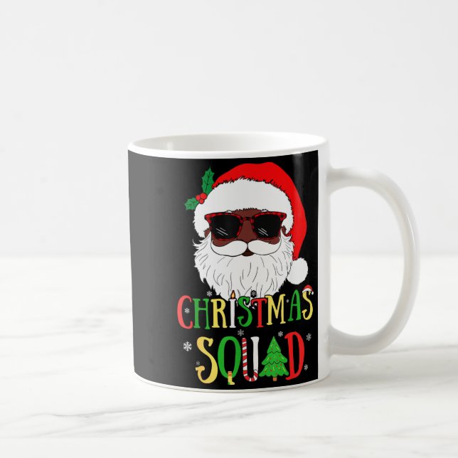 Caneca De Café Santa Christmas Squad Black Men African American P (Direita)