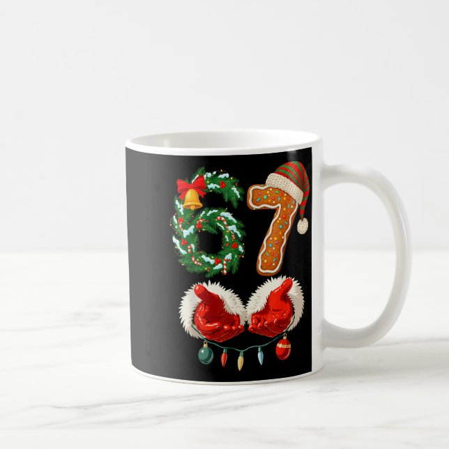 Caneca De Café Santa Claus 67 Christmas Holiday Number 67 Xmas  (Direita)