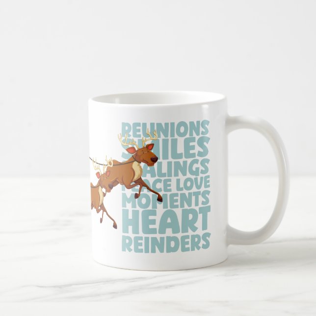 Caneca De Café Santa Claus and Reindeer Christmas Mug (Direita)