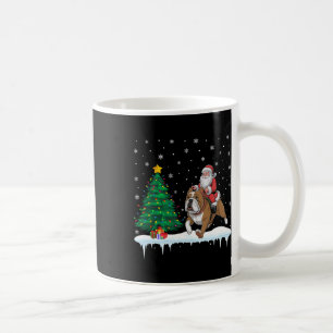 Caneca De Café Santa Claus Andando A Bulldog Americano Garotas Ch