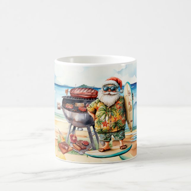 Caneca De Café Santa Claus Beach CHURRASCO Coffee Mug - Tropical  (Centro)