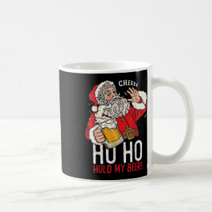 Caneca De Café Santa Claus Bebendo Beer Ho Ho Segure Minha Cervej