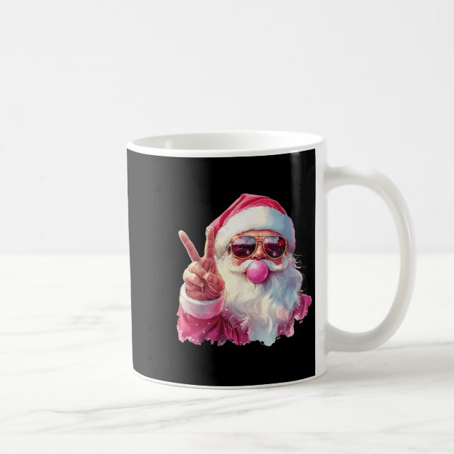 Caneca De Café Santa Claus Blowing Bubble Gum Nk Sungles Christma (Direita)
