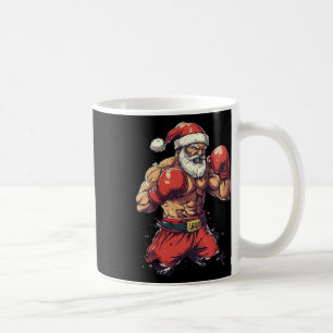 Caneca De Café Santa Claus Boxing E Muay Thai