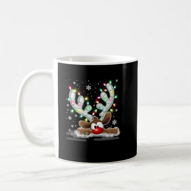Caneca De Café Santa Claus Christmas Rudolph Reindeer Red Nosed R (Esquerda)