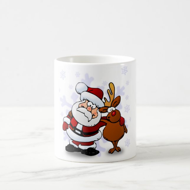 CANECA DE CAFÉ SANTA CLAUS E RUDOLPH (Centro)