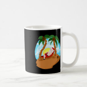 Caneca De Café Santa Claus Felry Christmas Beaches Palm Tree Trip
