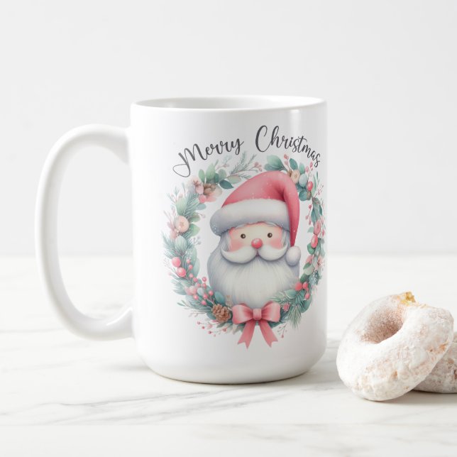 Caneca De Café Santa Claus Merry Christmas Coffee Mug (Com Donut)