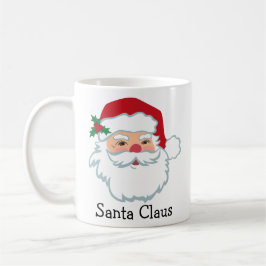 Caneca De Café Santa Claus Rosto Feriado Personalizado Coffee Mug