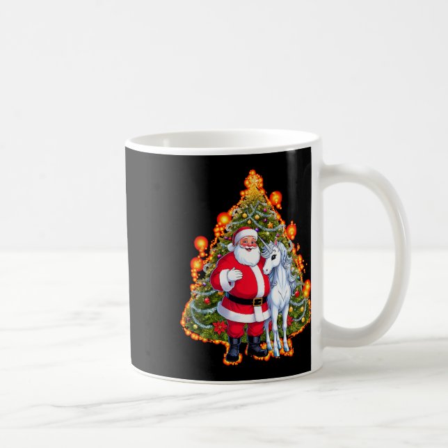 Caneca De Café Santa Claus Unicorn Natal Sweater Tr (Direita)