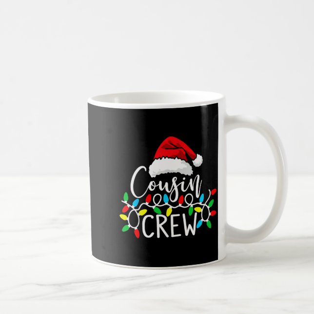 Caneca De Café Santa Cousin Crew Christmas Matching Pajamas For K (Direita)