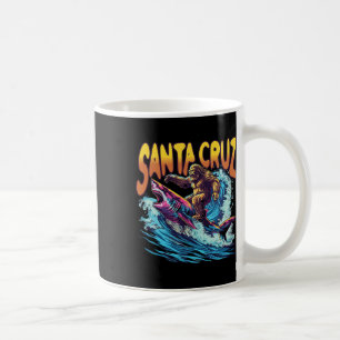 Caneca De Café Santa Cruz Califórnia Verão S Surfando Pé Grande