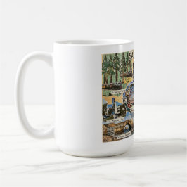 Caneca De Café Santa Cruz Vintage Collage – Coastal Memories Art 