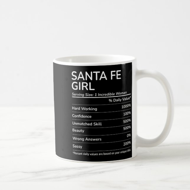 Caneca De Café Santa Fe Girl Funny New Mexico Hometown  (Direita)