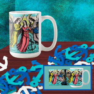 Caneca De Café Santa Filomena sendo Resgatada do Afogamento