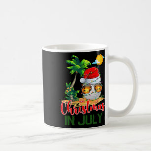 Caneca De Café Santa Golfe Óculos De Sol E Luzes De Natal Natal E