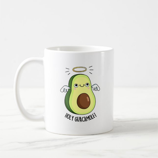 Caneca De Café Santa Guacamole Funny Goody Avocado Pun (Esquerda)