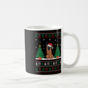 Caneca De Café Santa Hat Belga Malinois Dog Xmas Lights Ug