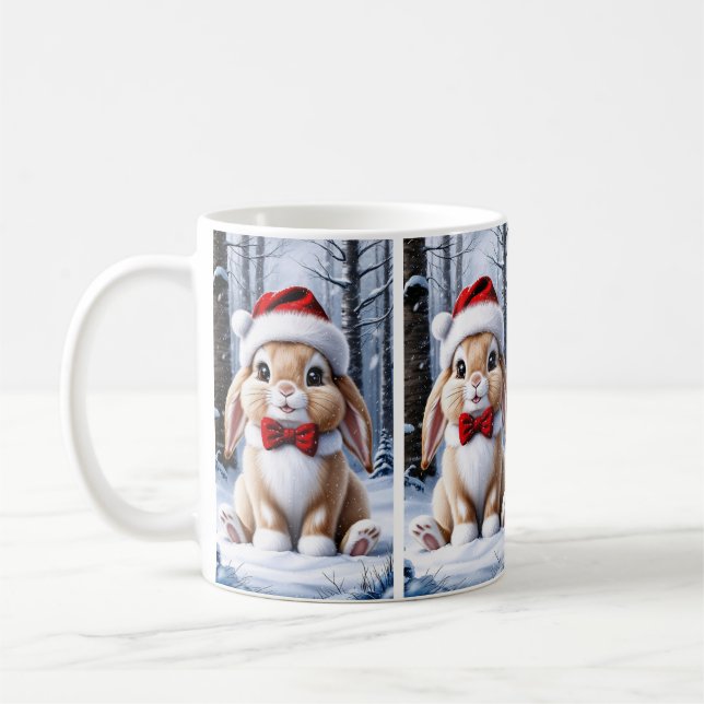 Caneca De Café Santa Hat Bunny Mug (Esquerda)