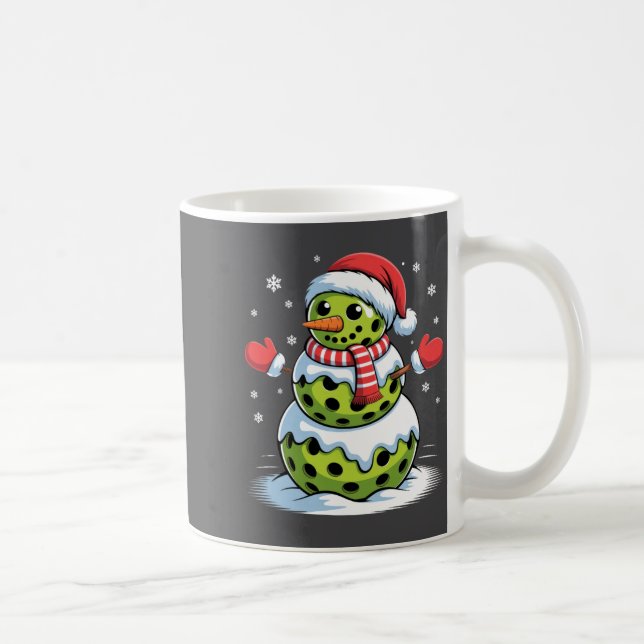 Caneca De Café Santa Hat Ckleball Snowman Christmas Men Women Kid (Direita)