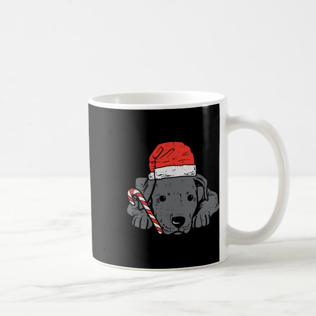 Caneca De Café Santa hat pitbull pit dog natal, Natal, mulheres c (Direita)