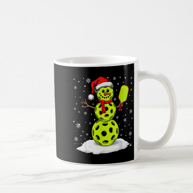 Caneca De Café Santa Hat Snowman Xmas Funny Ckleball Lover Christ (Direita)