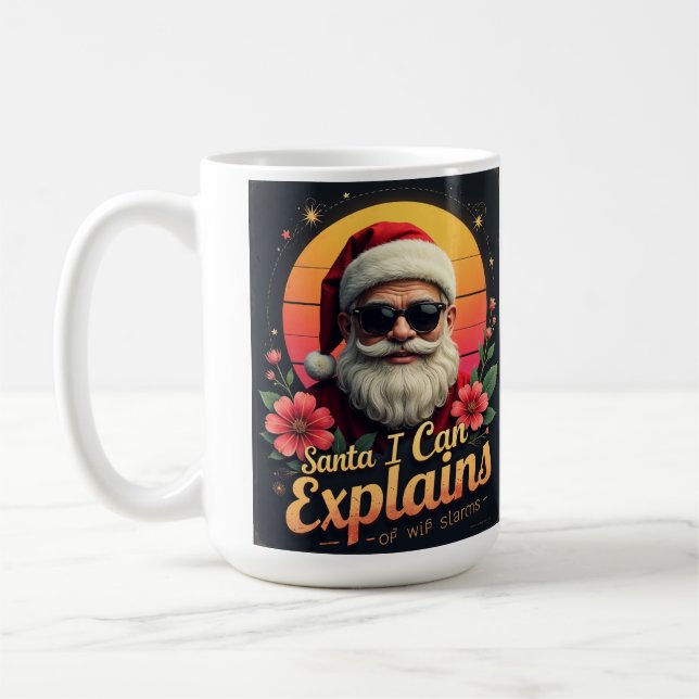 Caneca De Café Santa I Can Explain Christmas (Esquerda)