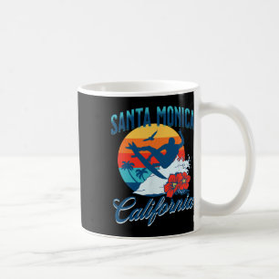 Caneca De Café Santa Mônica Califórnia Praia Surf Verão Férias