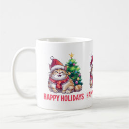 Caneca De Café Santa Paws Says Happy Holidays