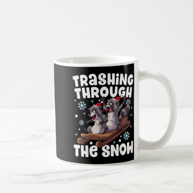 Caneca De Café Santa Racoon Trashing Through The Snow Cute Christ (Direita)