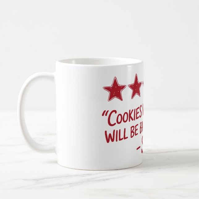 Caneca De Café Santa’s 5-Star Review - Christmas Design (Esquerda)