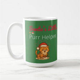 Caneca De Café Santa’s Little Purr Helper | Funny Christmas Cat
