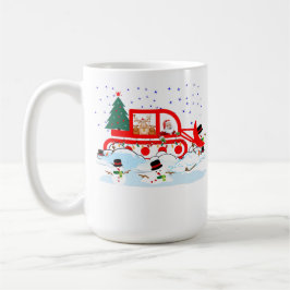 Caneca De Café Santa’s Snowplow Shenanigans – Wreck the Halls!